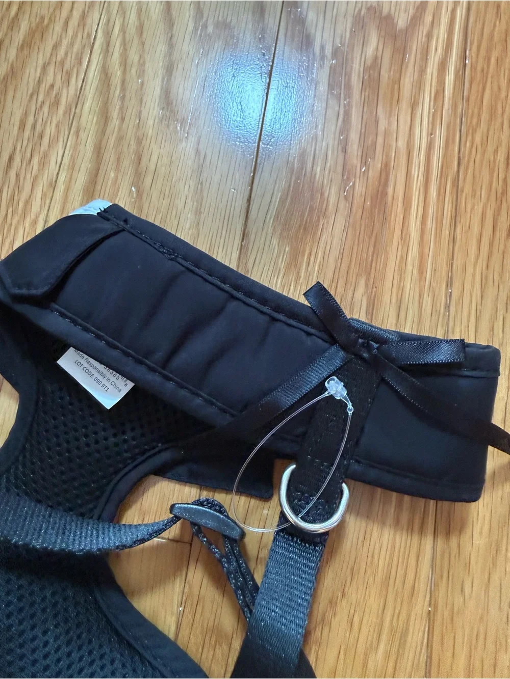 Small Dog Black Tuxedo Bow Tie Pet Harness Vest